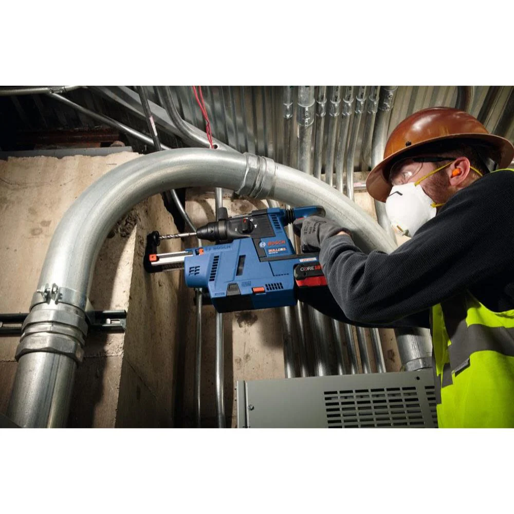 Bosch GBH18V-26K25 18V Brushless 1" SDS-plus D-Handle Rotary Hammer w/ (2) 4.0 Ah CORE Compact Batteries - Image 10