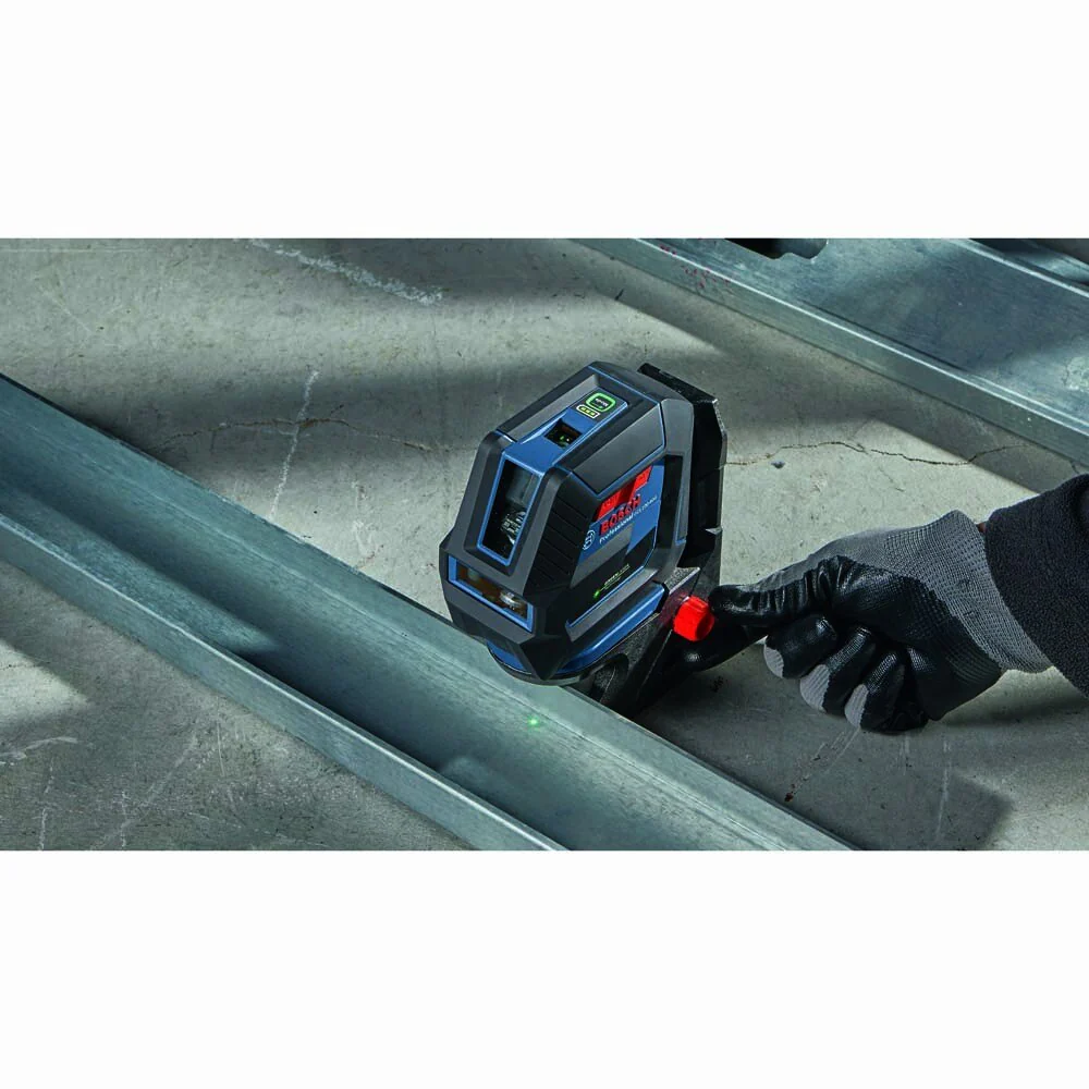 Bosch GCL100-40G Green-Beam Self-Leveling Cross-Line Laser with Plumb Points - Image 5