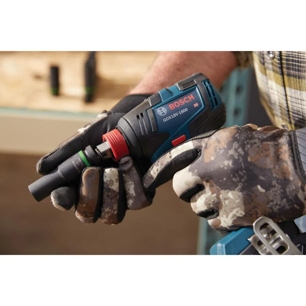 Bosch GDX18V-1800B12 18V Two-In-One 1/4" and 1/2" Bit/Socket Impact Driver/Wrench Kit with 2 Ah Standard Power Battery - Image 11