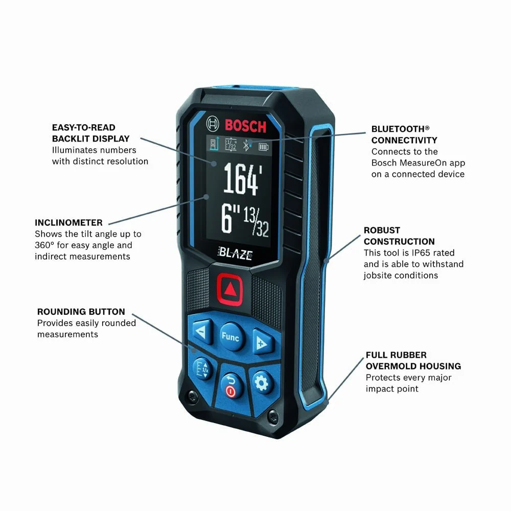 Bosch GLM165-27C Blaze 165ft LDM R BT Retail - Image 2