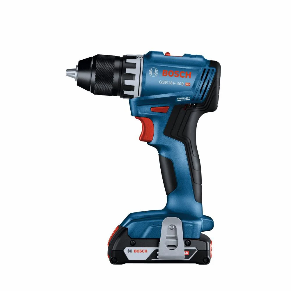 Bosch GSR18V-400B12 18V Compact Brushless 1/2" Drill/Driver Kit with (1) 2.0 Ah SlimPack Battery - Image 3