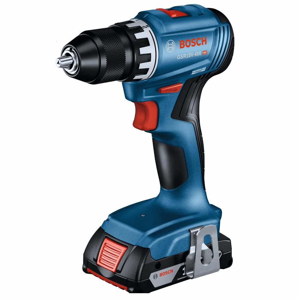 Bosch GSR18V-400B12 18V Compact Brushless 1/2" Drill/Driver Kit with (1) 2.0 Ah SlimPack Battery - Image 6