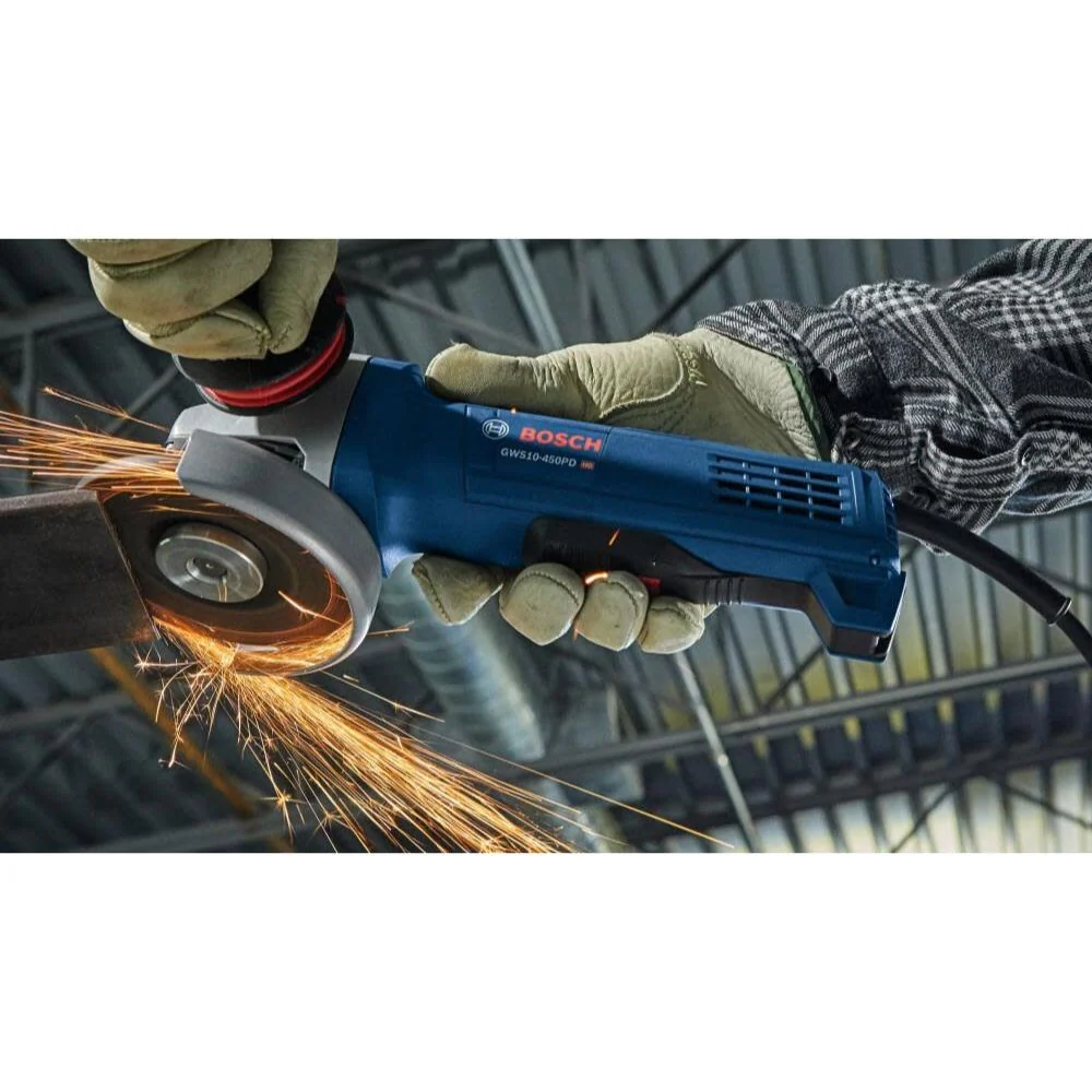 Bosch GWS10-450PD 4-1/2 In. Ergonomic Angle Grinder with No Lock-On Paddle Switch - Image 7