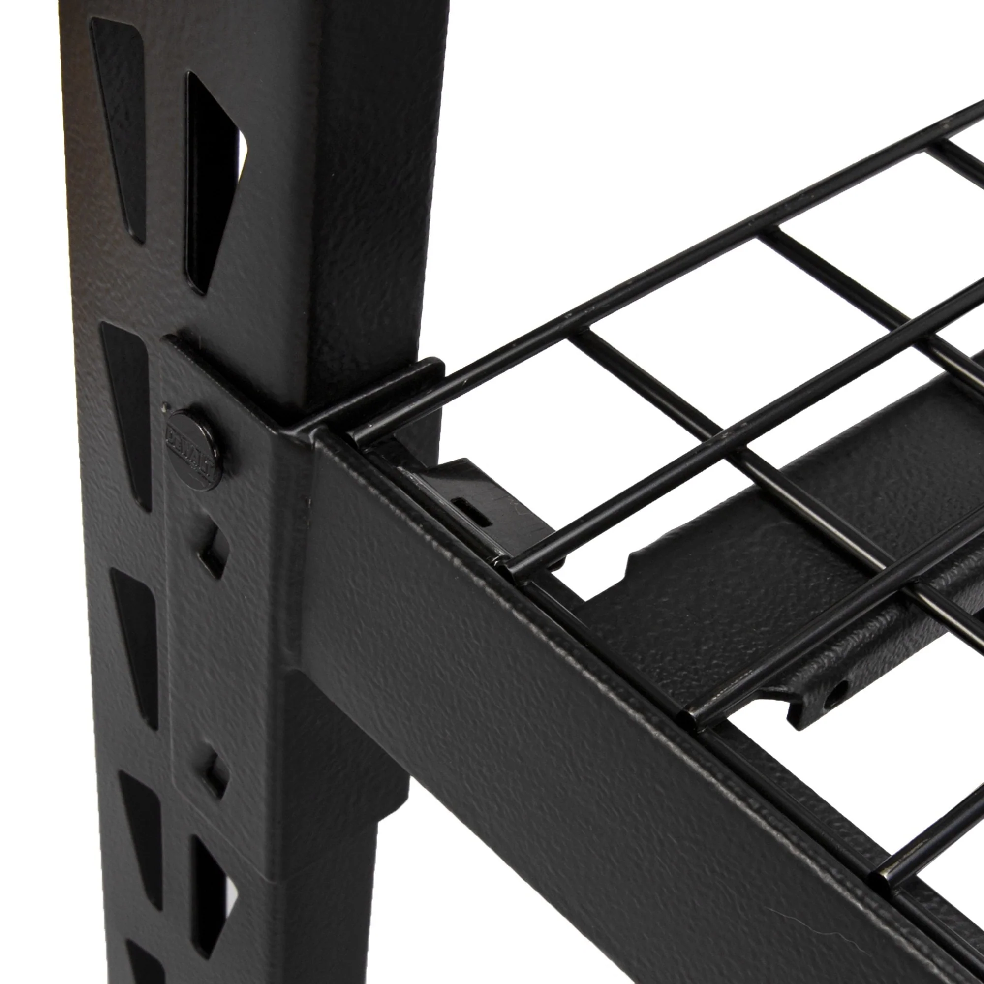 DeWalt 41659 DXST4500BLK-W 4-Foot Tall, Black Frame 3 Shelf Steel Wire Deck Industrial Storage Rack - Image 7