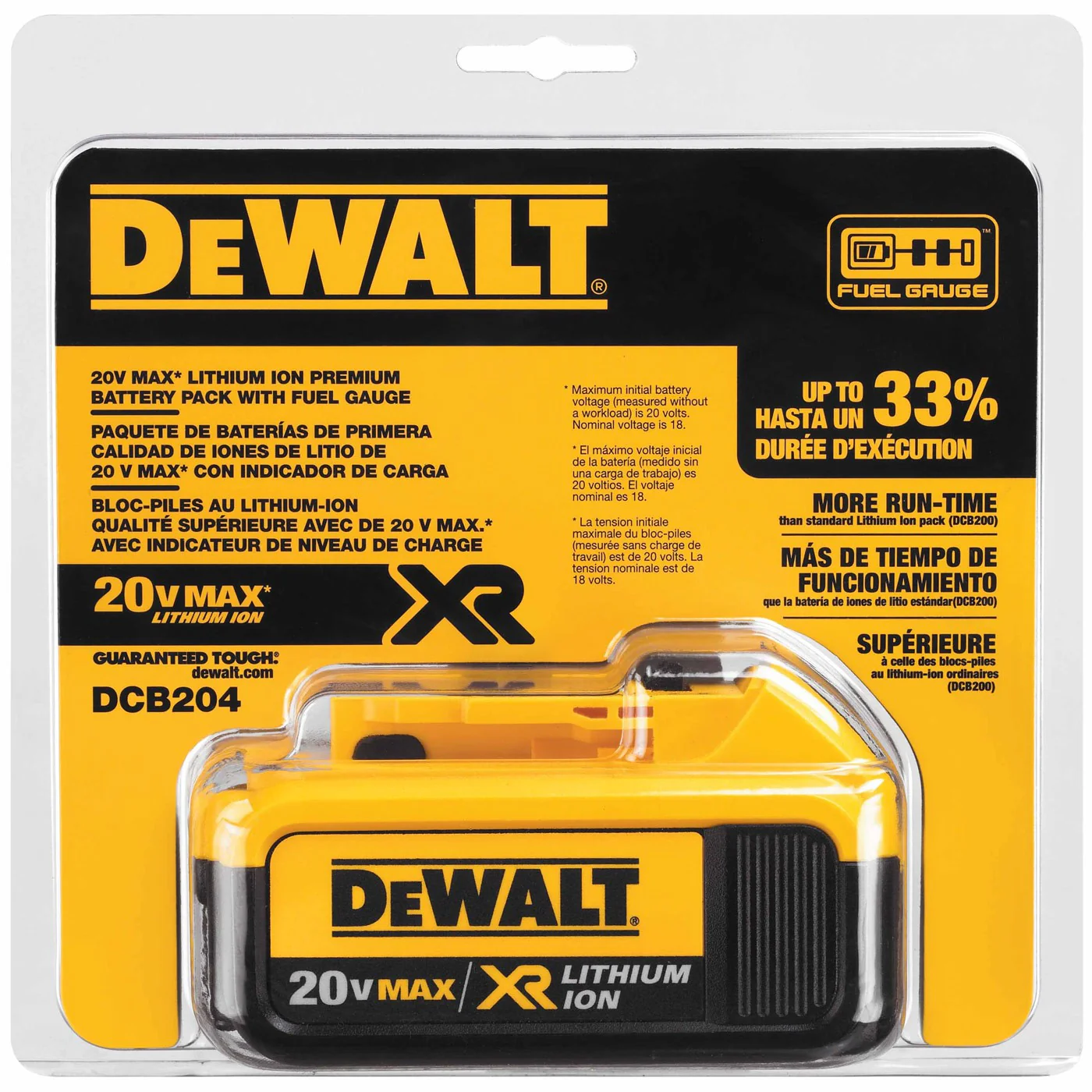 DeWalt DCB204 20V MAX Premium XR Lithium Ion Battery Pack - Image 3