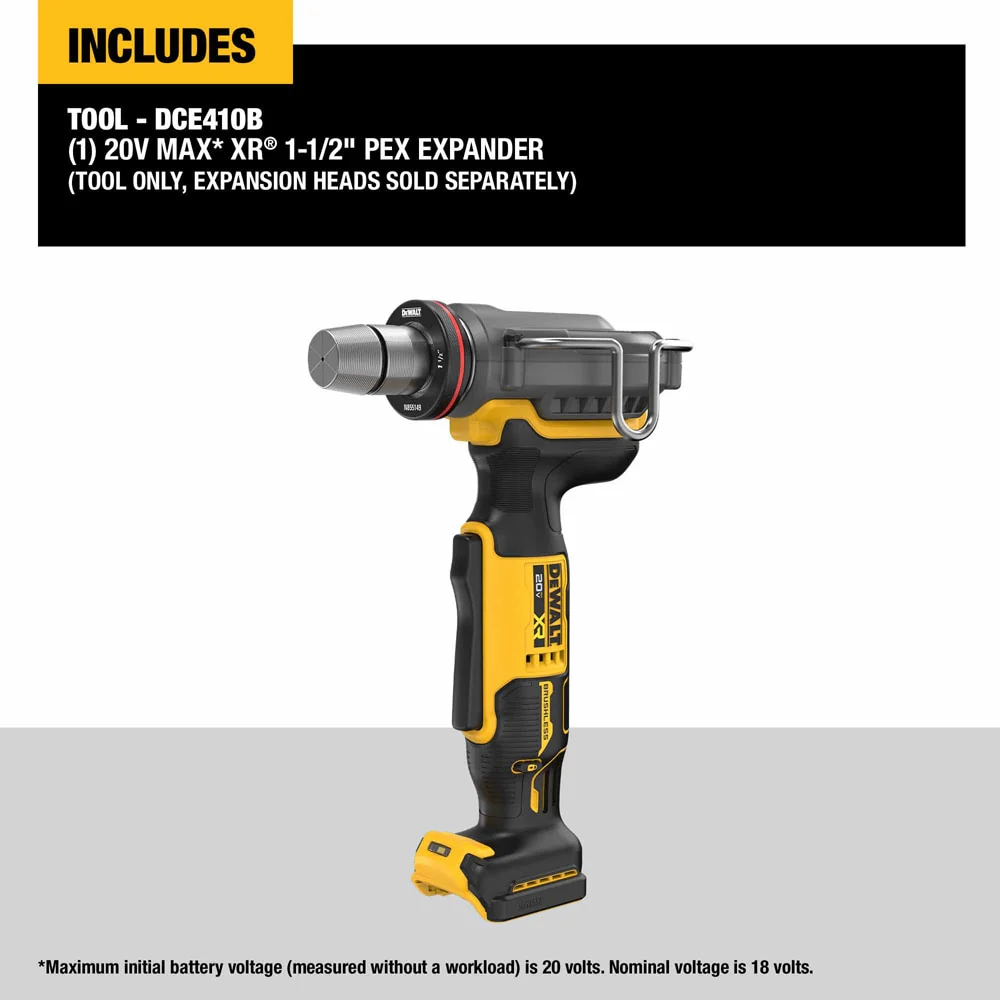 DeWalt DCE410B 20V MAX* XR 1-1/2" PEX Expander (Tool Only) - Image 4