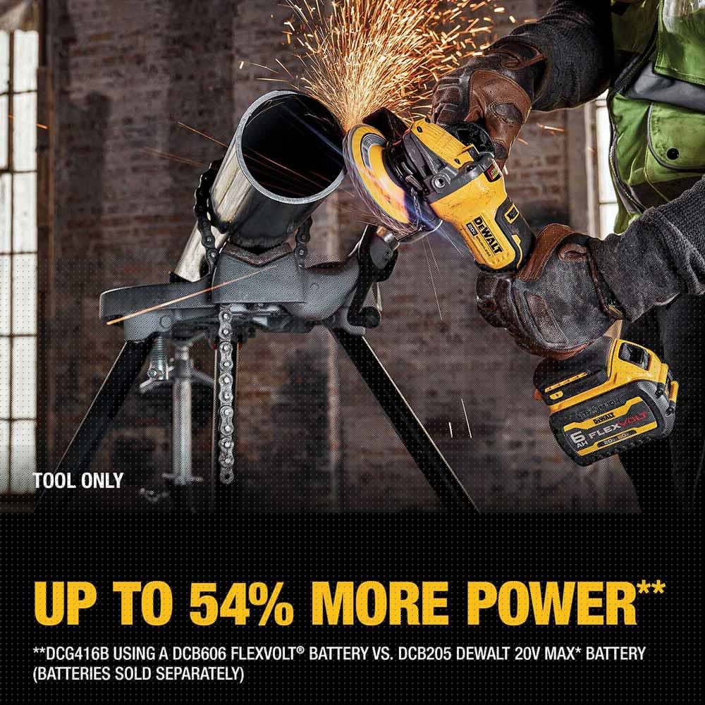 DeWalt DCG416B 20V MAX FLEXVOLT 4-1/2"-5" Paddle Switch Small Angle Grinder - Image 10