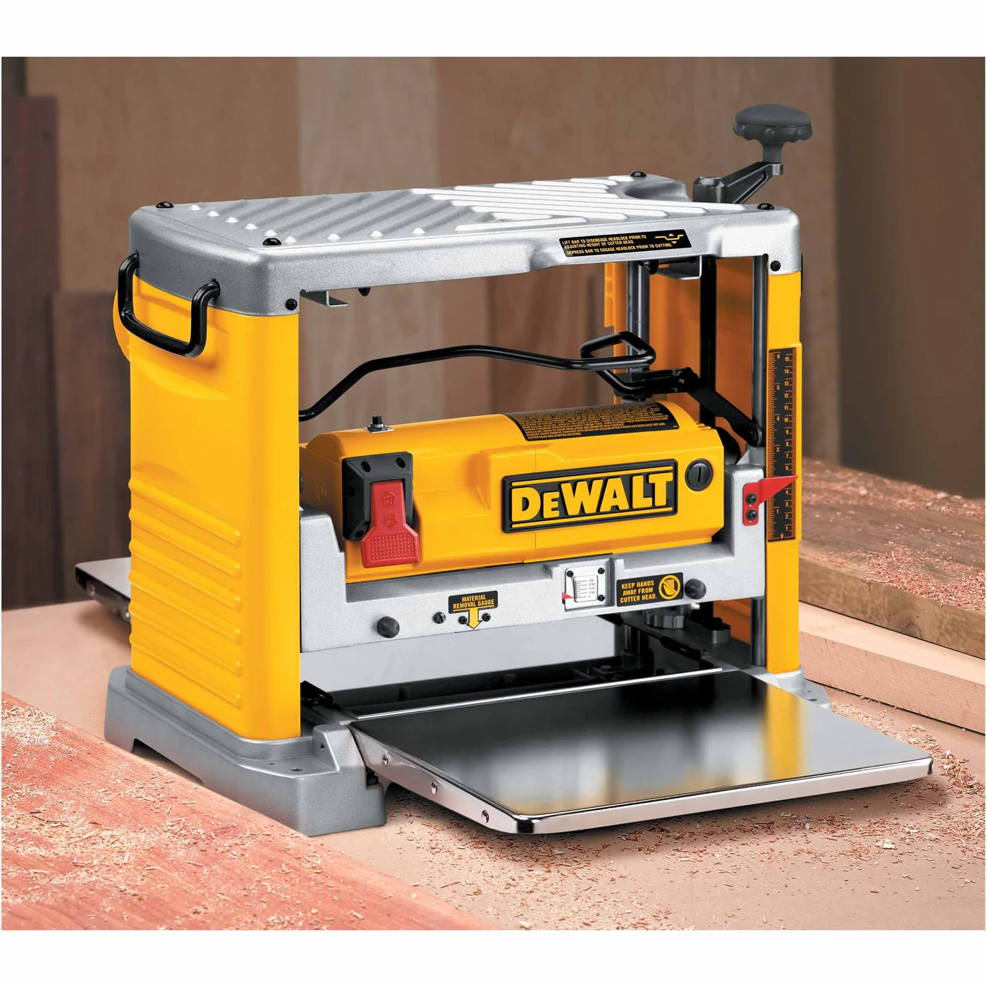 DeWalt DW734 Heavy-Duty 12-1/2" Thickness Planer with Three Knife Cutter-Head - Image 6
