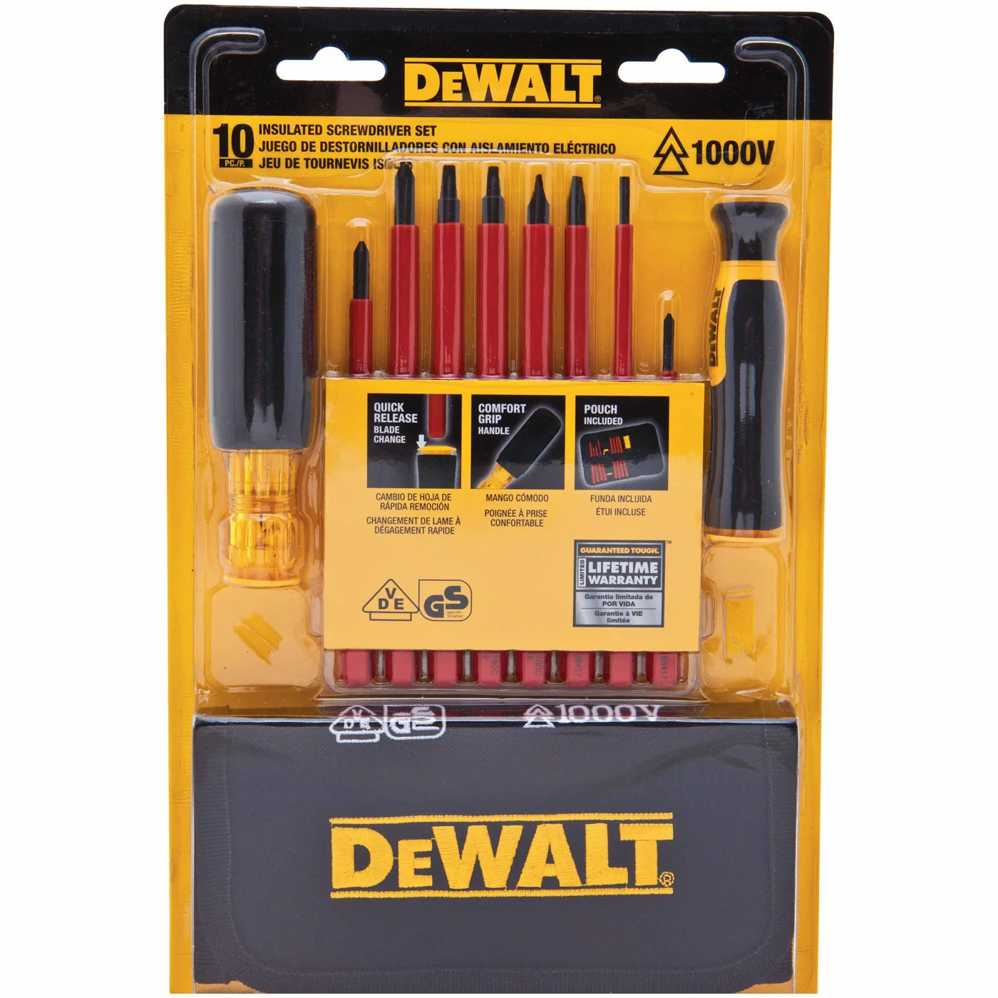 DeWalt DWHT66417 VINYL GRIP INSULATED SCREWDRIVER SET - 10 PC - Image 4