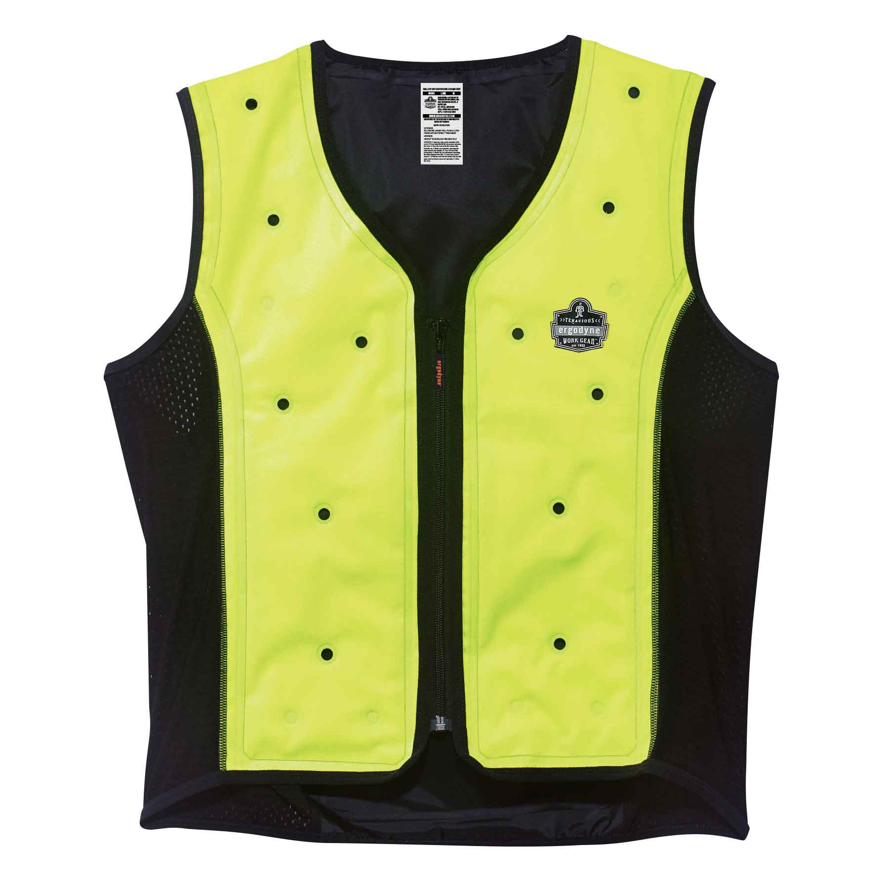 Ergodyne 12675 Chill-Its 6685 Dry Evaporative Cooling Vest, XL, HV Lime - Image 5