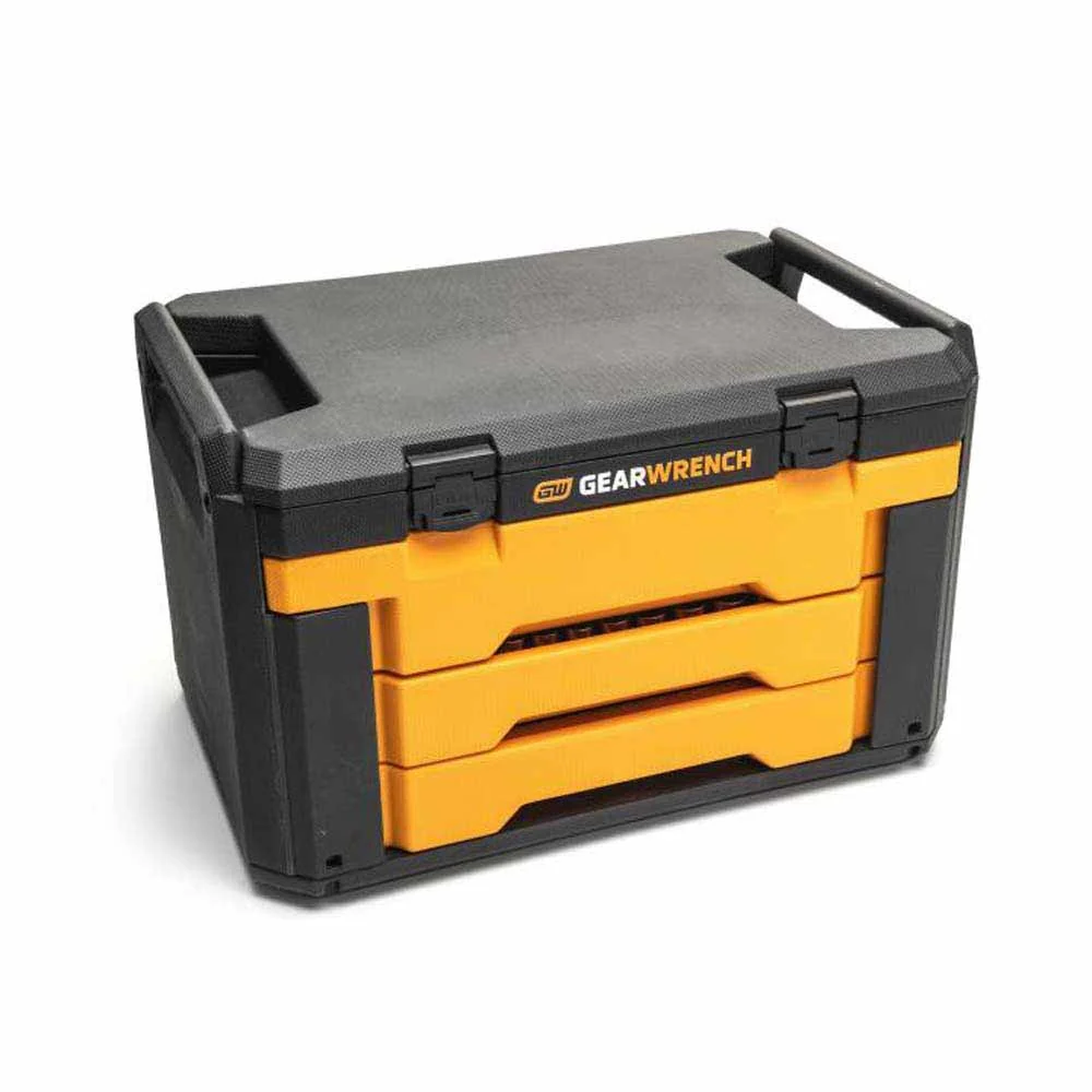 GearWrench 80966 243 Pc. 6 Point Mechanics Tool Set in 3 Drawer Storage Box - Image 4
