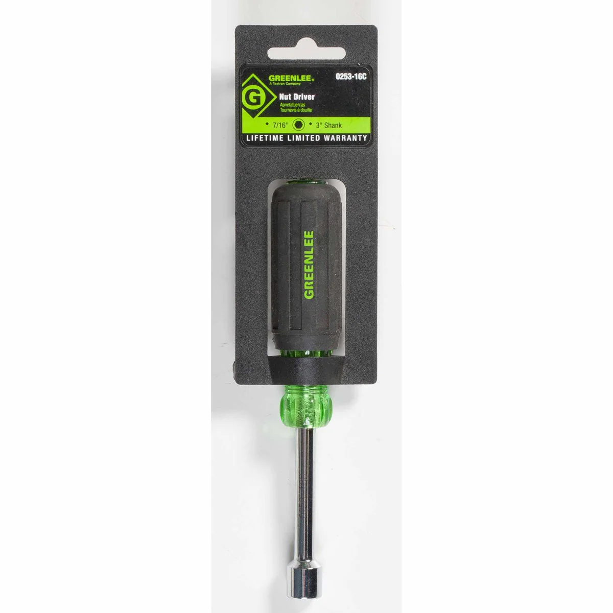Greenlee 0253-16C Heavy-Duty Nut Driver 7/16" x 3" - Image 2