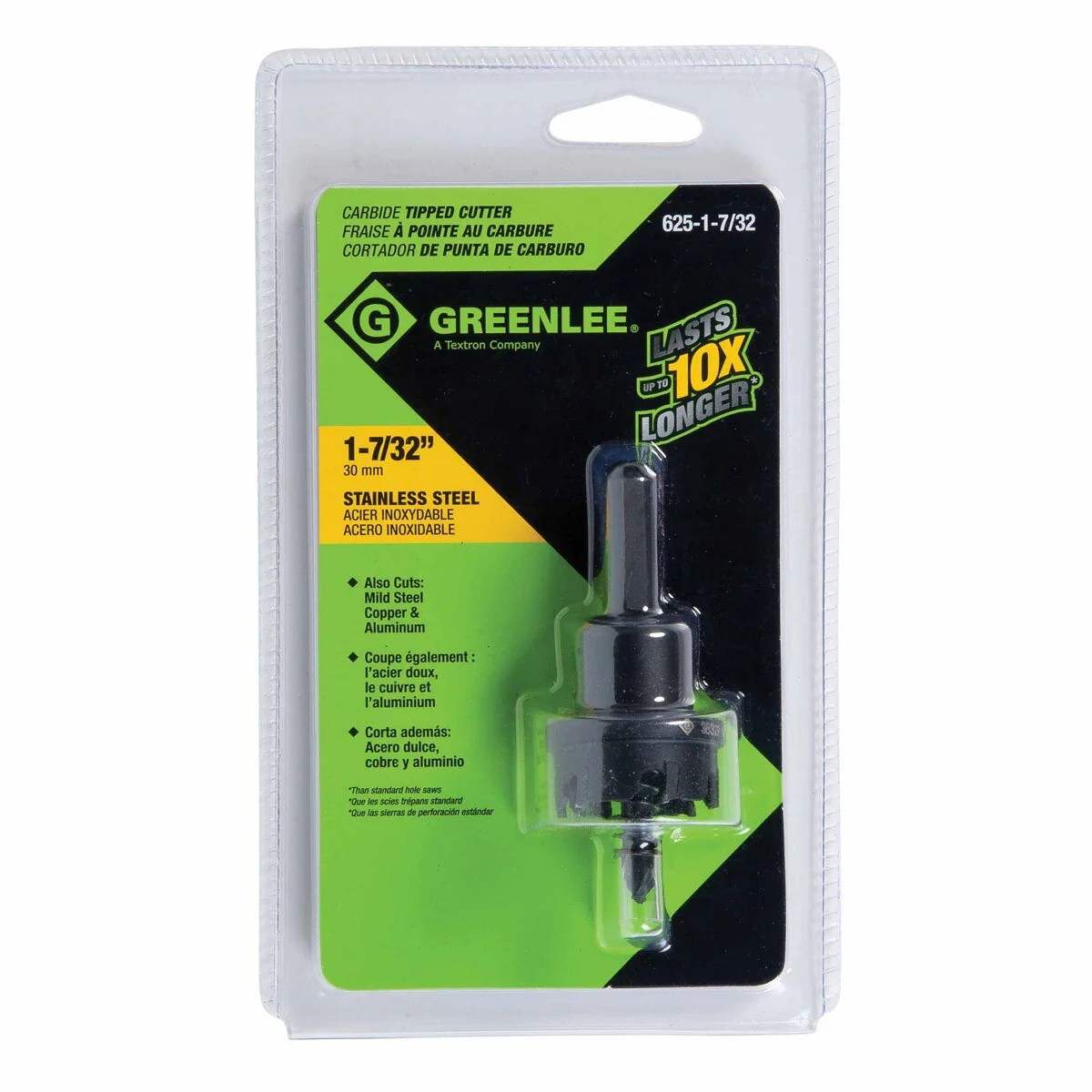 Greenlee 625-1-7/32 1-7/32" Carbide-Tipped Hole Cutter - Image 2