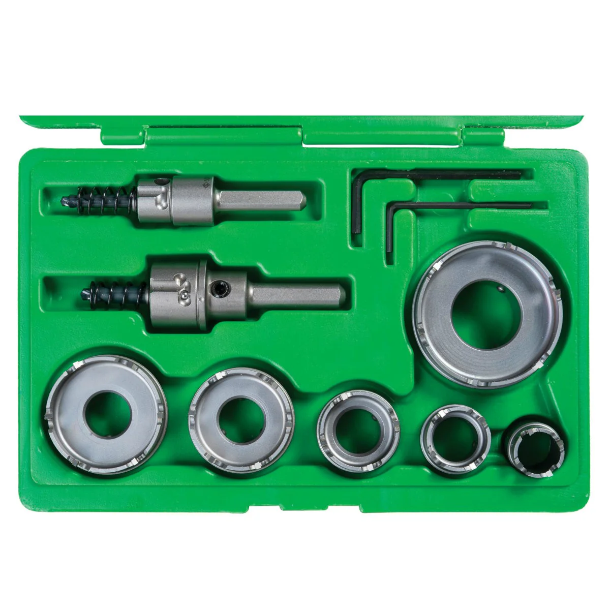 Greenlee 648 8 Piece Quick Change Carbide Hole Cutter Kit, 1/2" - 2-1/2" - Image 4