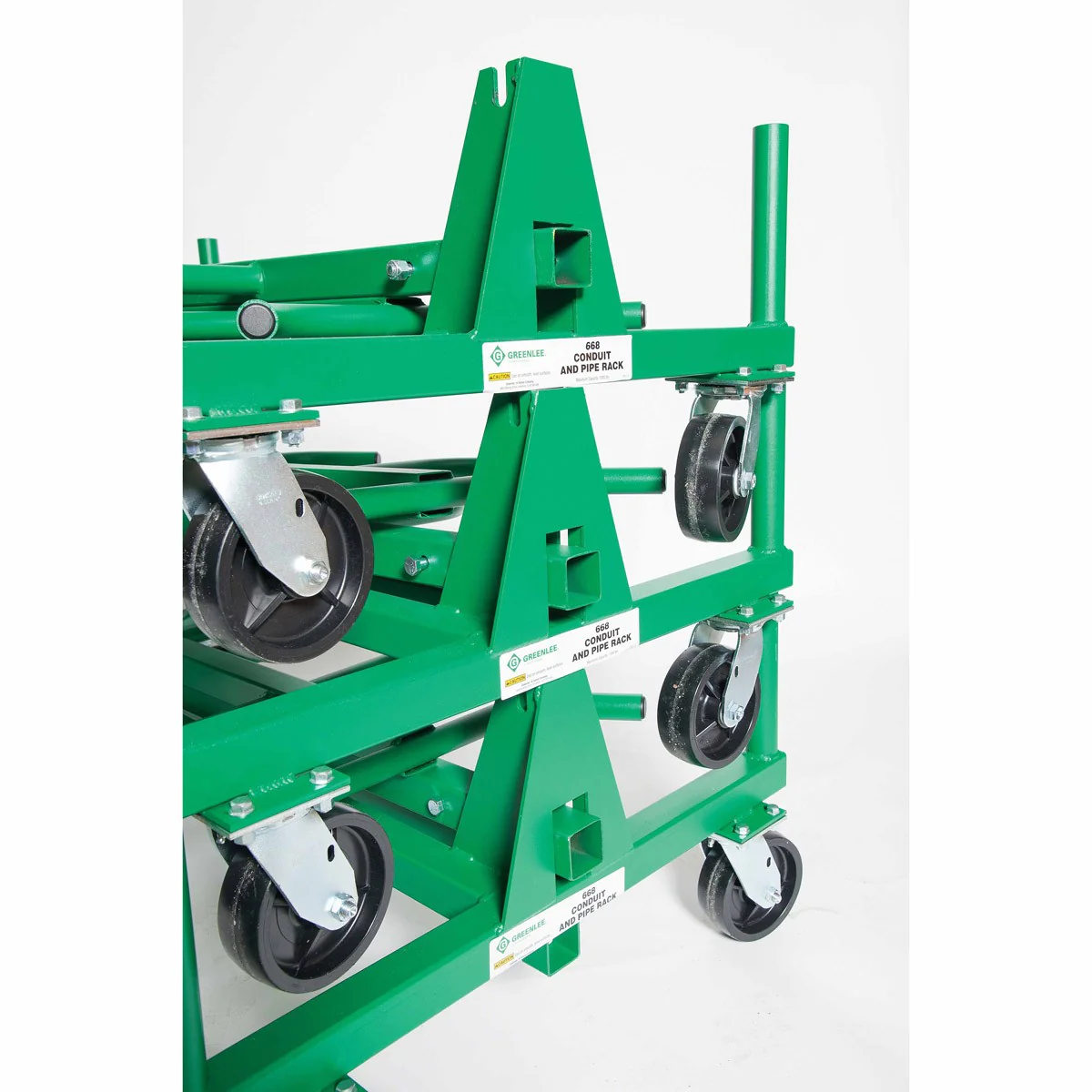 Greenlee 668 Mobile Conduit and Pipe Rack with Casters - Image 2