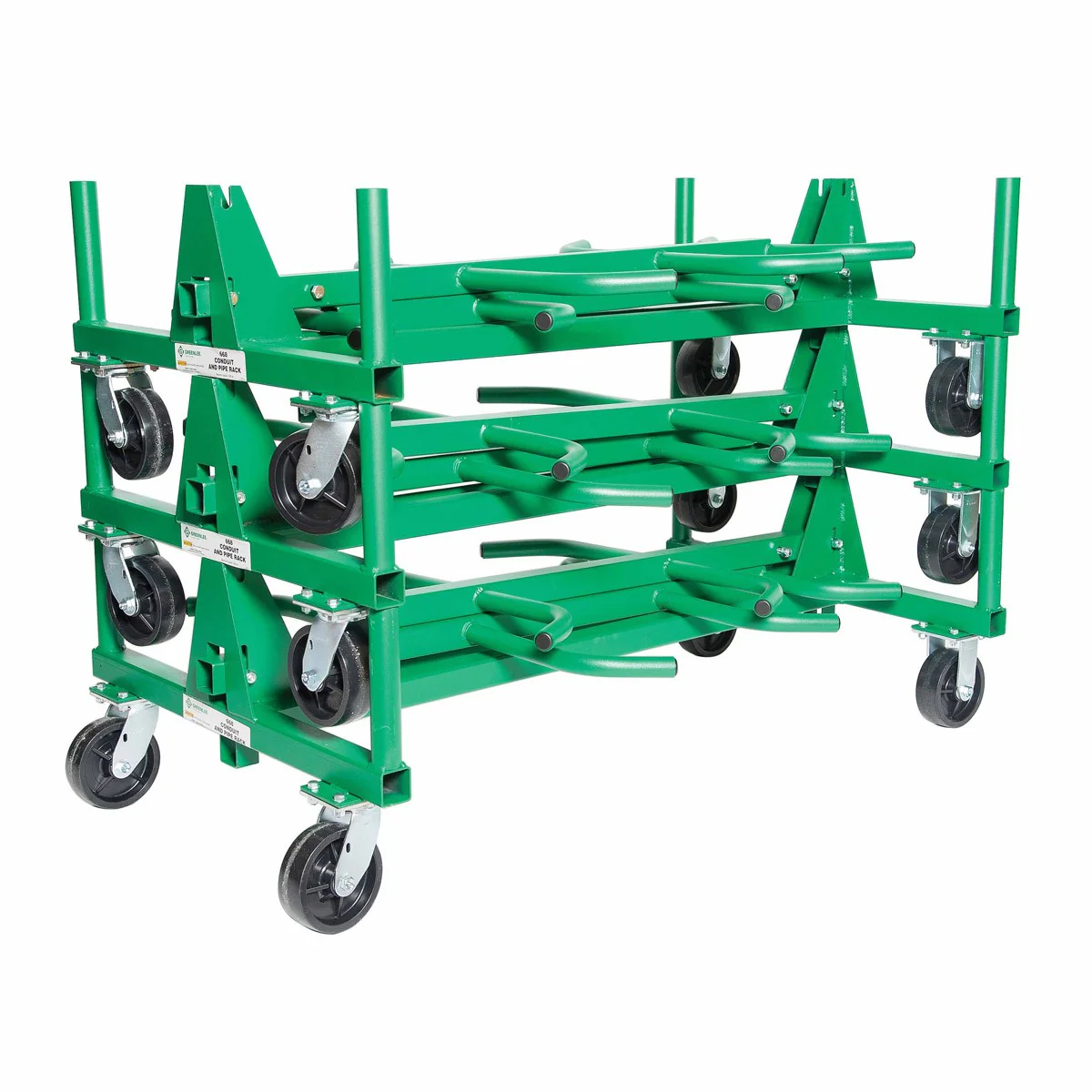 Greenlee 668 Mobile Conduit and Pipe Rack with Casters - Image 3