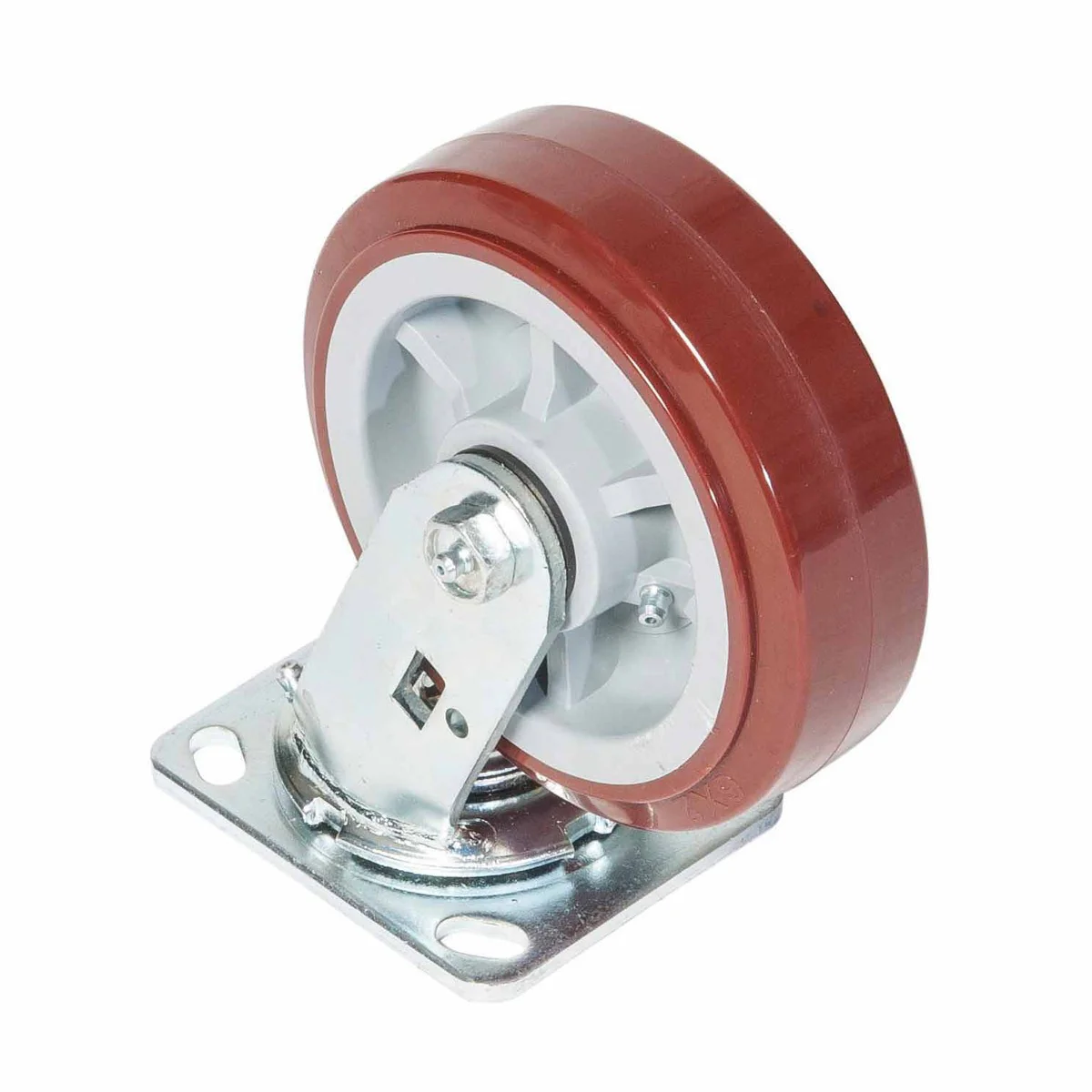 Greenlee CS6 6" Light Medium-Duty Swivel Plate Caster, 900 lbs Load Rating - Image 2