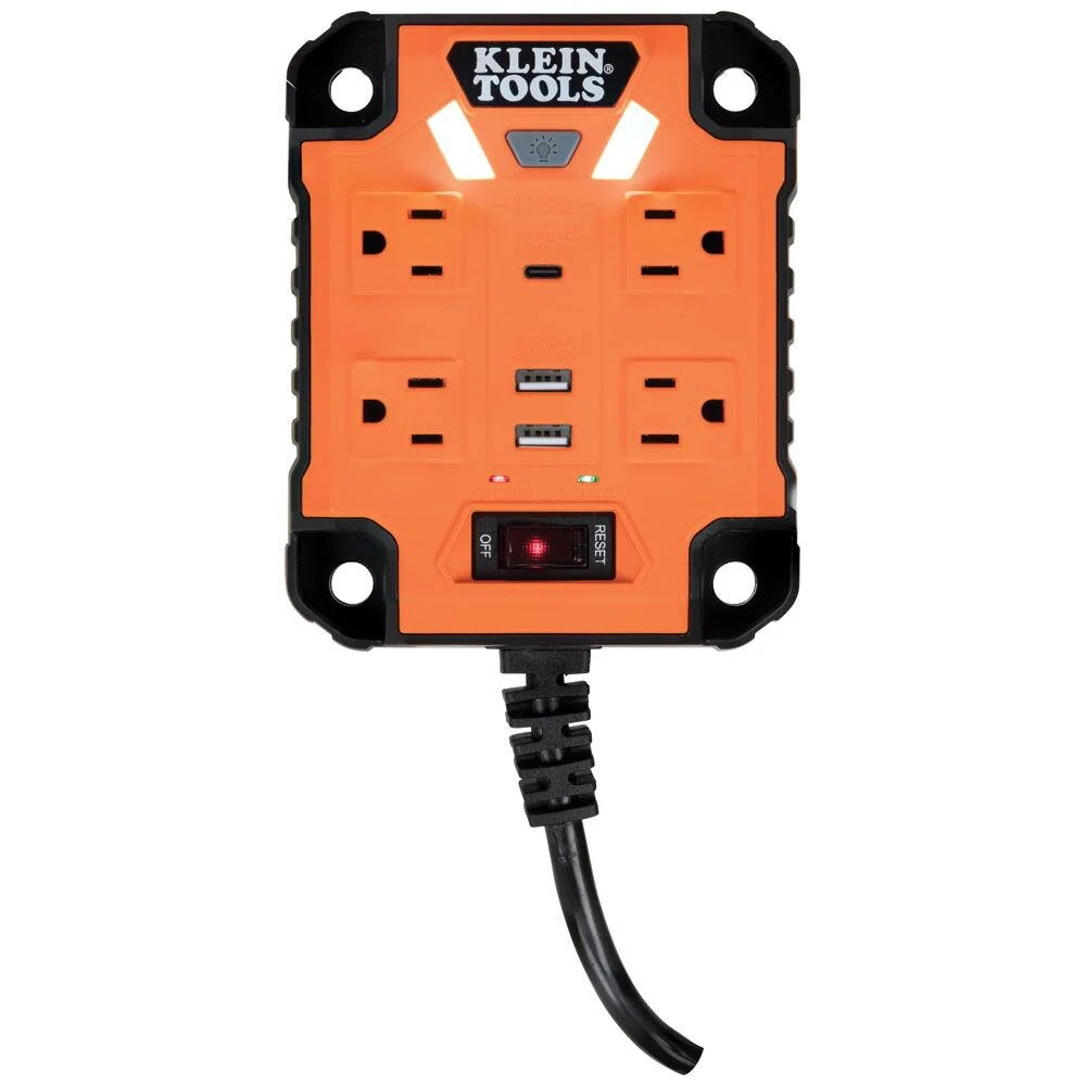 Klein 29601 PowerBox 1, Magnetic Mounted Power Strip with Integrated LED Lights - Image 2