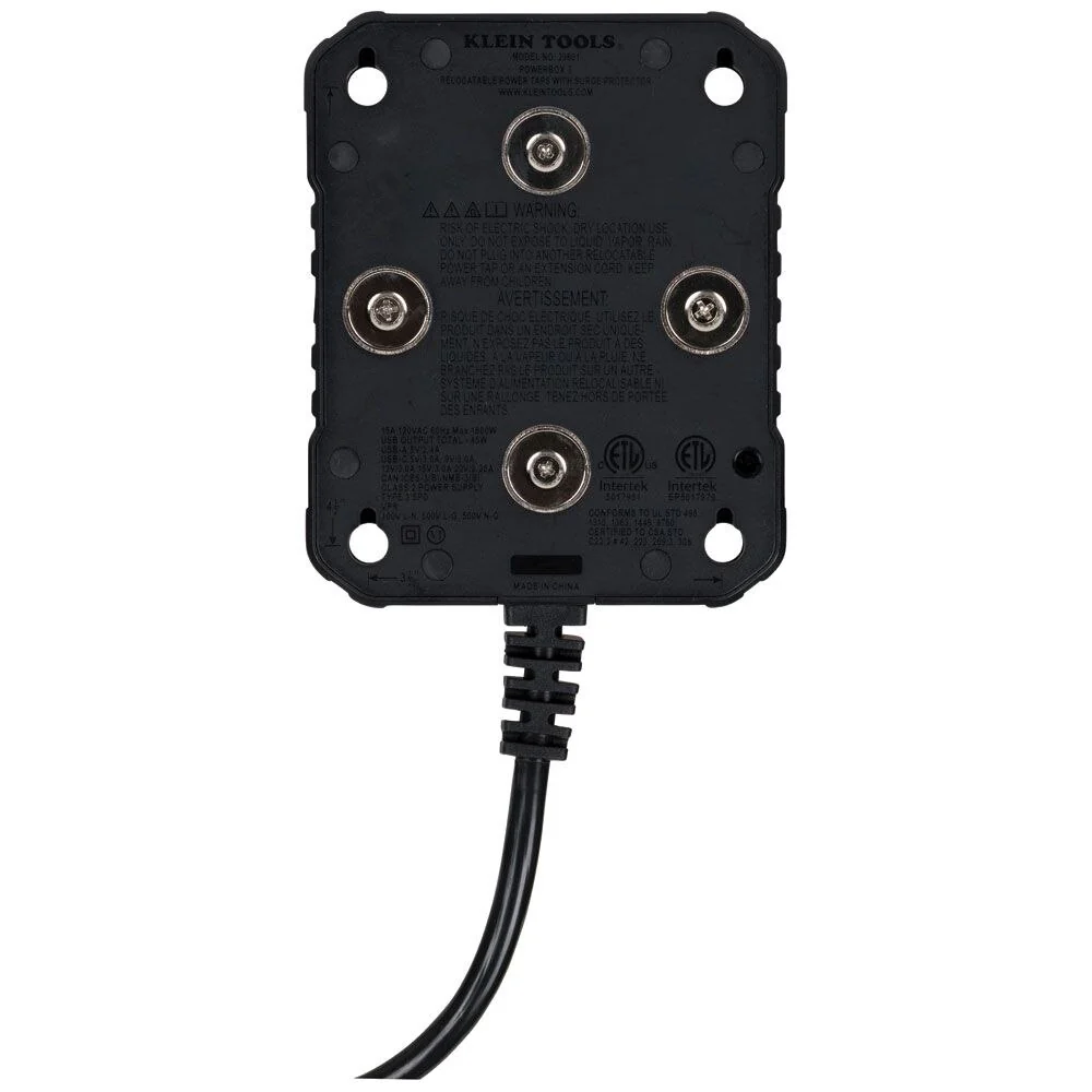 Klein 29601 PowerBox 1, Magnetic Mounted Power Strip with Integrated LED Lights - Image 3