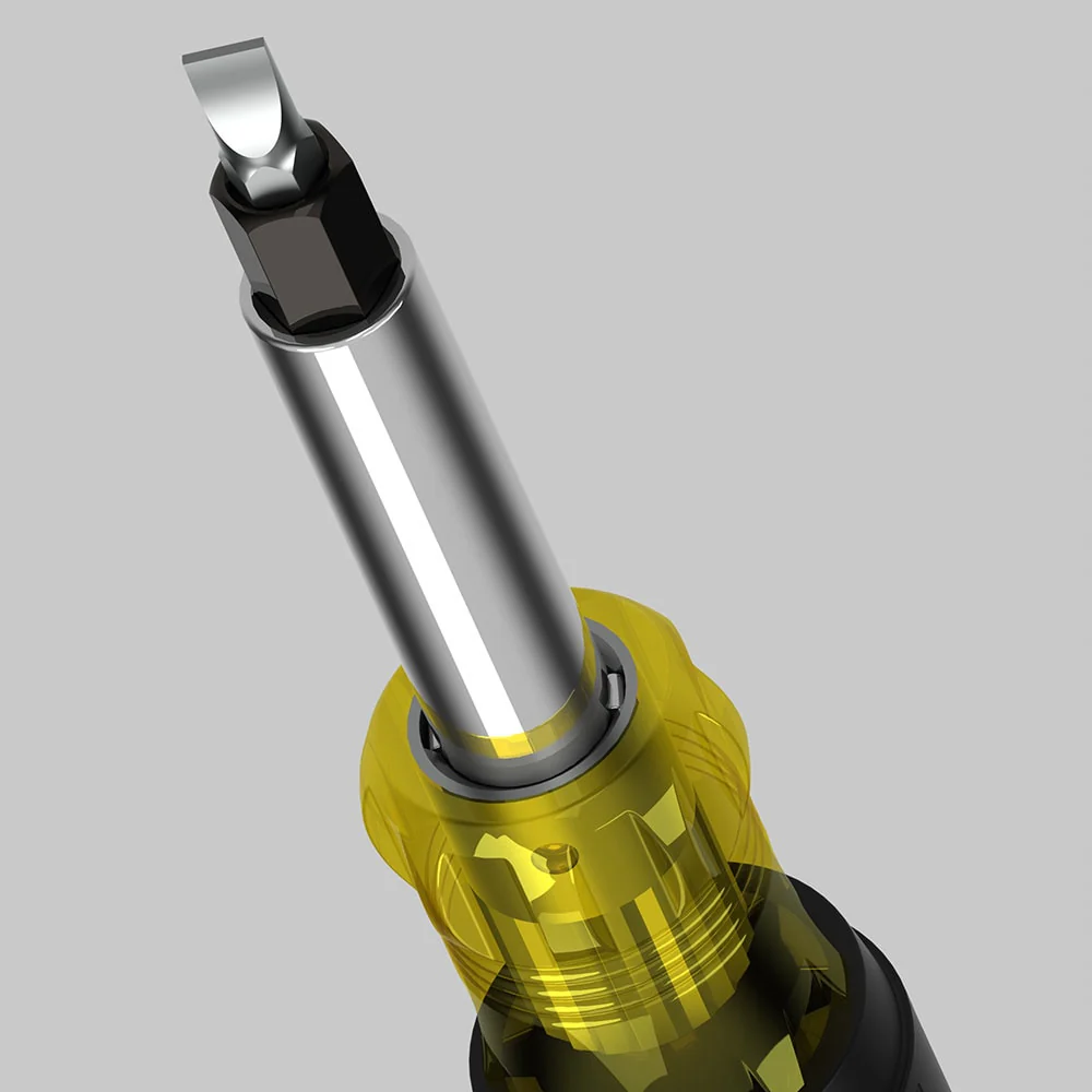 Klein Tools 32557 Multi-Bit Screwdriver / Nut Driver, 6-in-1, Heavy Duty - Image 6