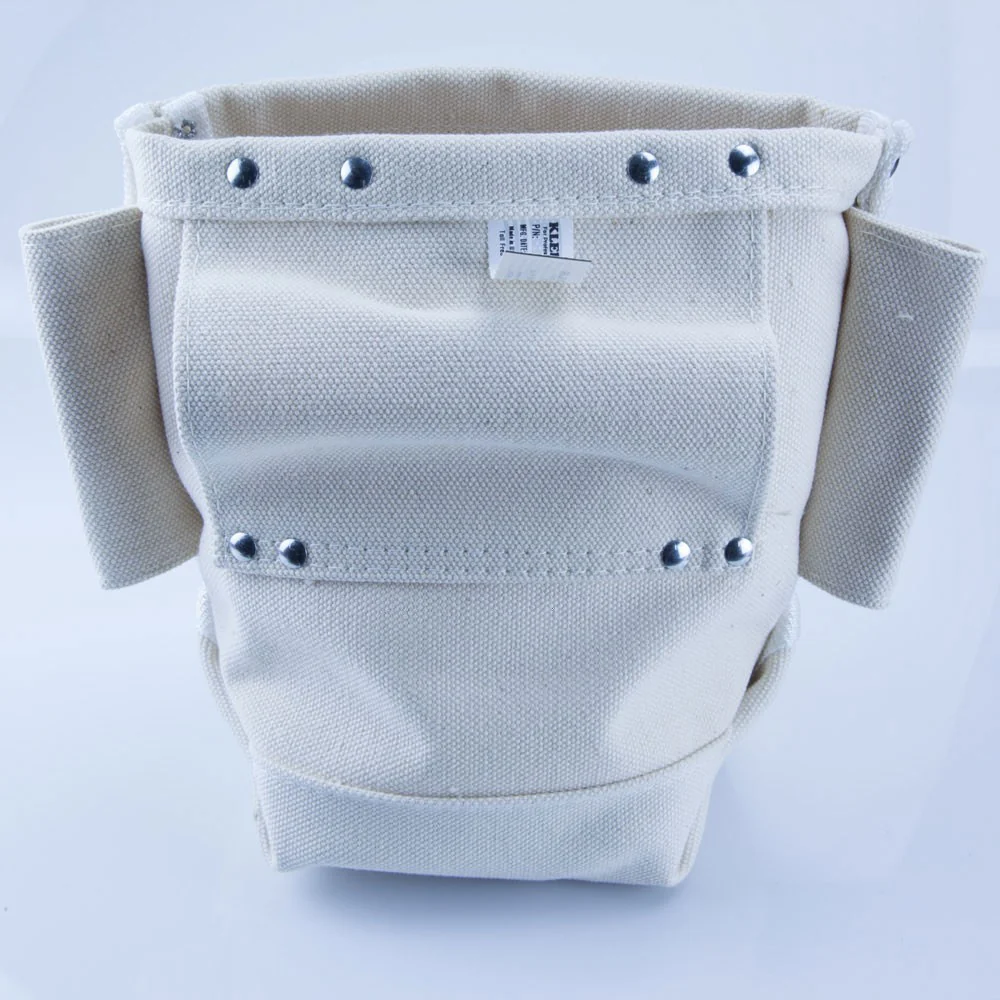 Klein 5416T Tool Bag, Bull-Pin and Bolt Bag, Tunnel Loop, Canvas, 5 x 10 x 9-Inch - Image 4