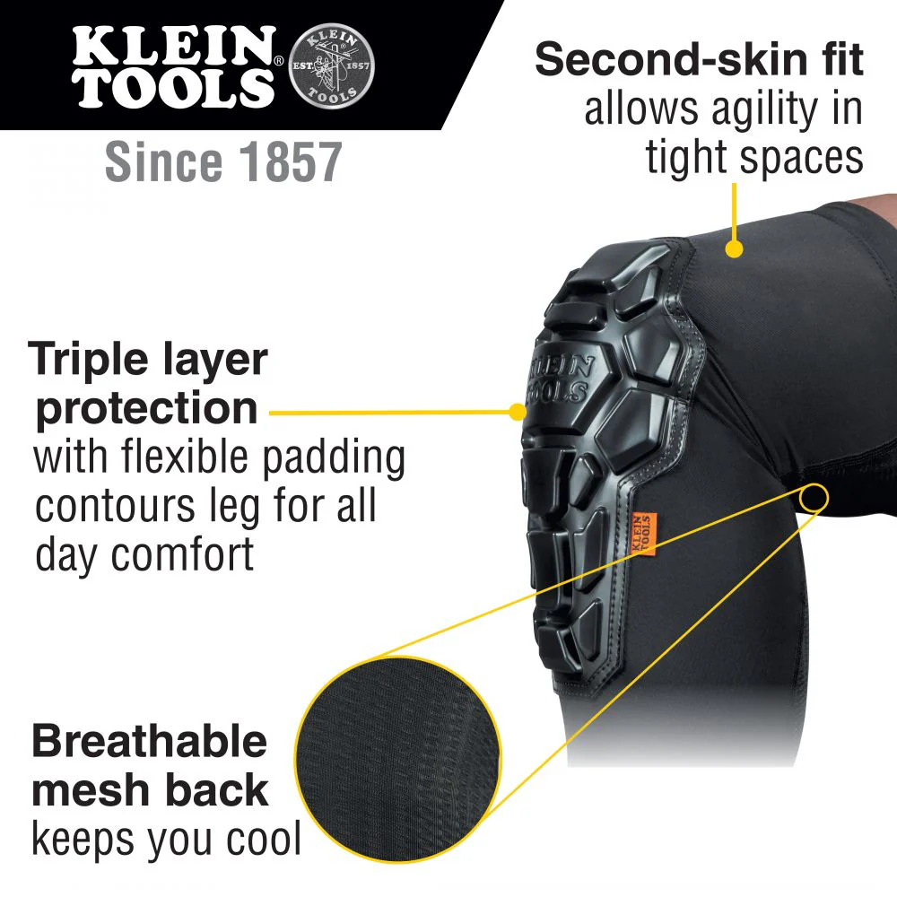 Klein 60611 Heavy Duty Knee Pad Sleeves, L/XL - Image 2