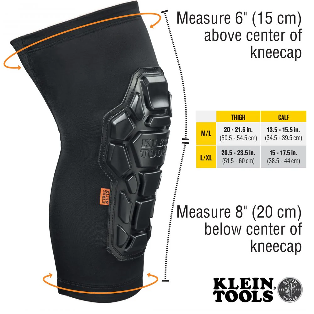 Klein 60611 Heavy Duty Knee Pad Sleeves, L/XL - Image 3