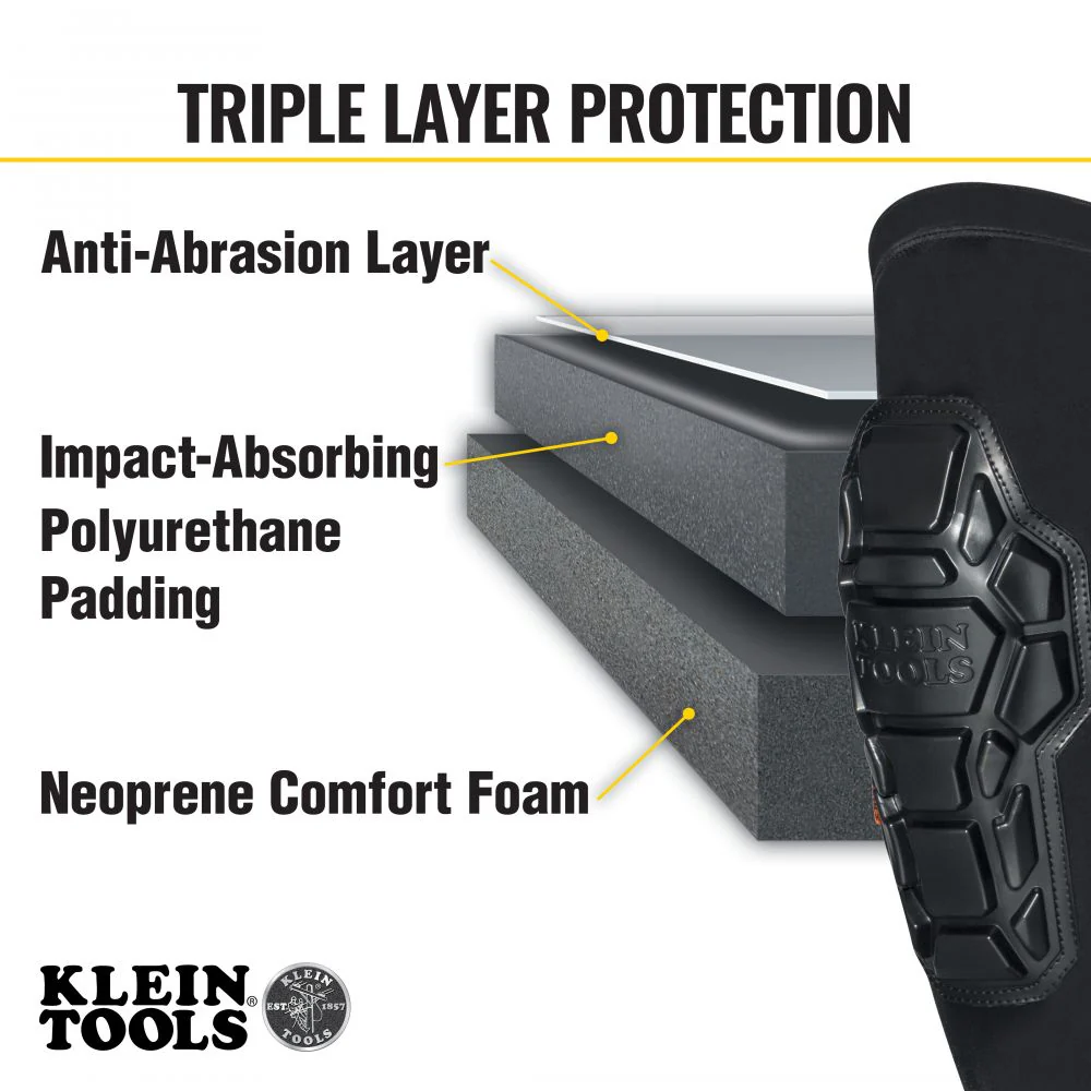 Klein 60611 Heavy Duty Knee Pad Sleeves, L/XL - Image 4