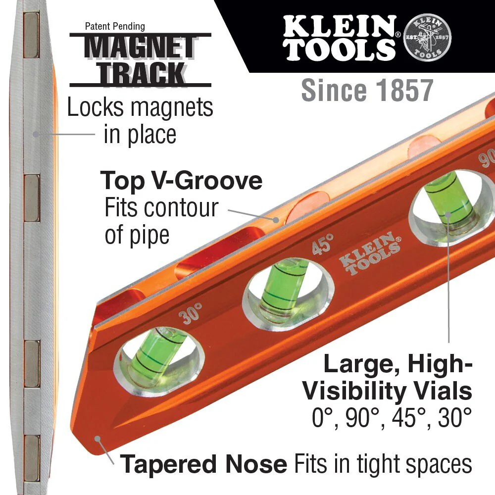 Klein 935RB Torpedo Billet Level, Rare Earth Magnet - Image 6