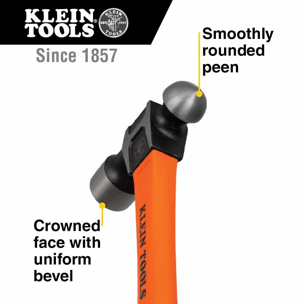 Klein H80332 Ball-Peen Hammer, 32 oz, 15" - Image 7