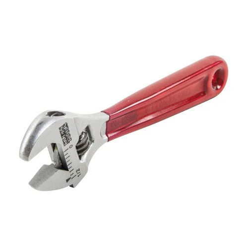 Klein Tools D506-4 Adjustable Wrench, Plastic Dipped, 4" - Image 3