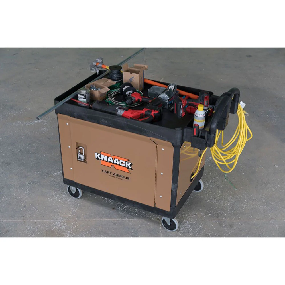 Knaack CA-01 35.9" L x 24.5" W x 20.1" H Cart Armour Mobile Cart Security Steel Paneling for Rubbermaid 4520-88 - Image 7