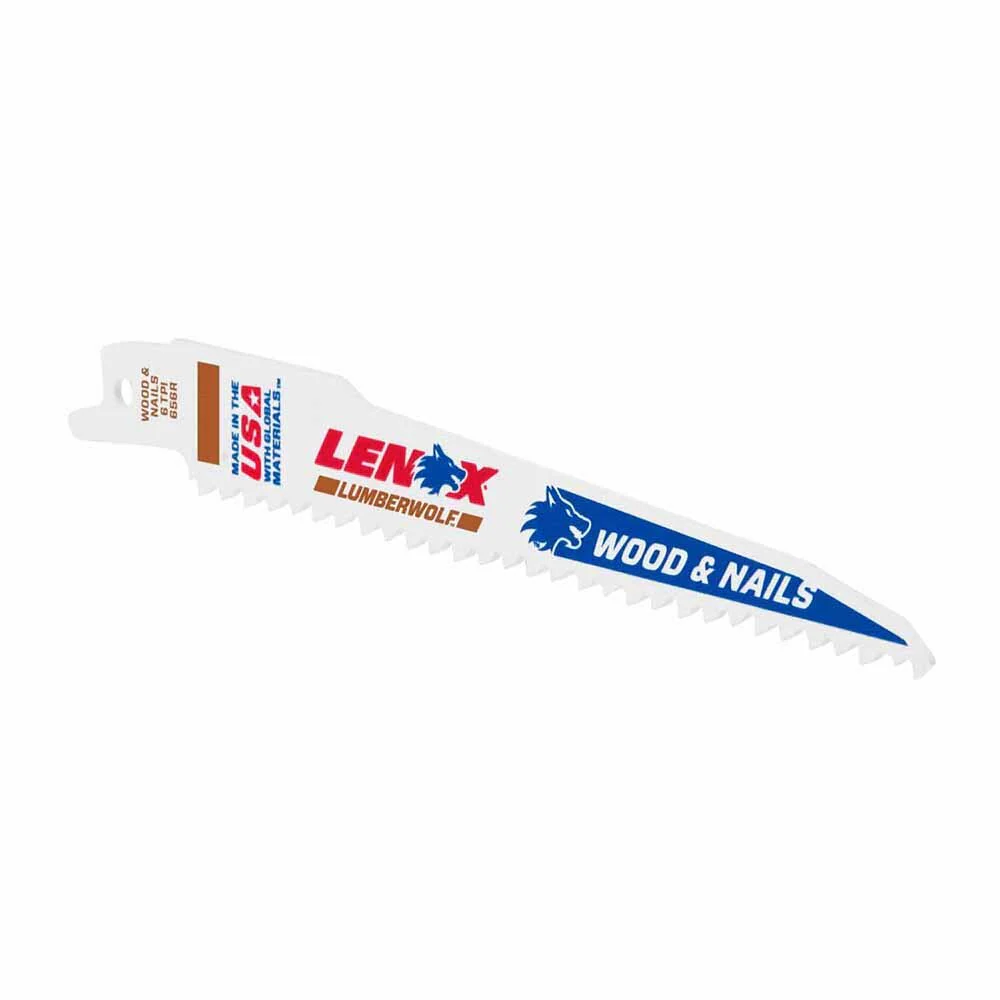 Lenox 20572656R 6" 6 TPI LUMBERWOLF Reciprocating Saw Blade 5PK - Image 5