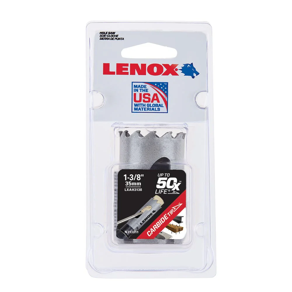 Lenox LXAH3138 1-3/8" CARBIDE TIP Hole Saw LX 1 3/8 35MM CTHS - Image 2