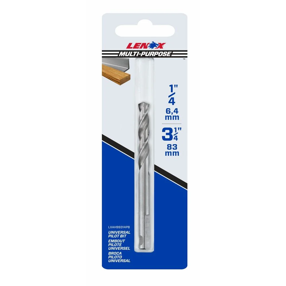 Lenox LXAH99314PB 1/4" Quick Change High Speed Steel Hole Saw Arbor Pilot Bit - Image 4