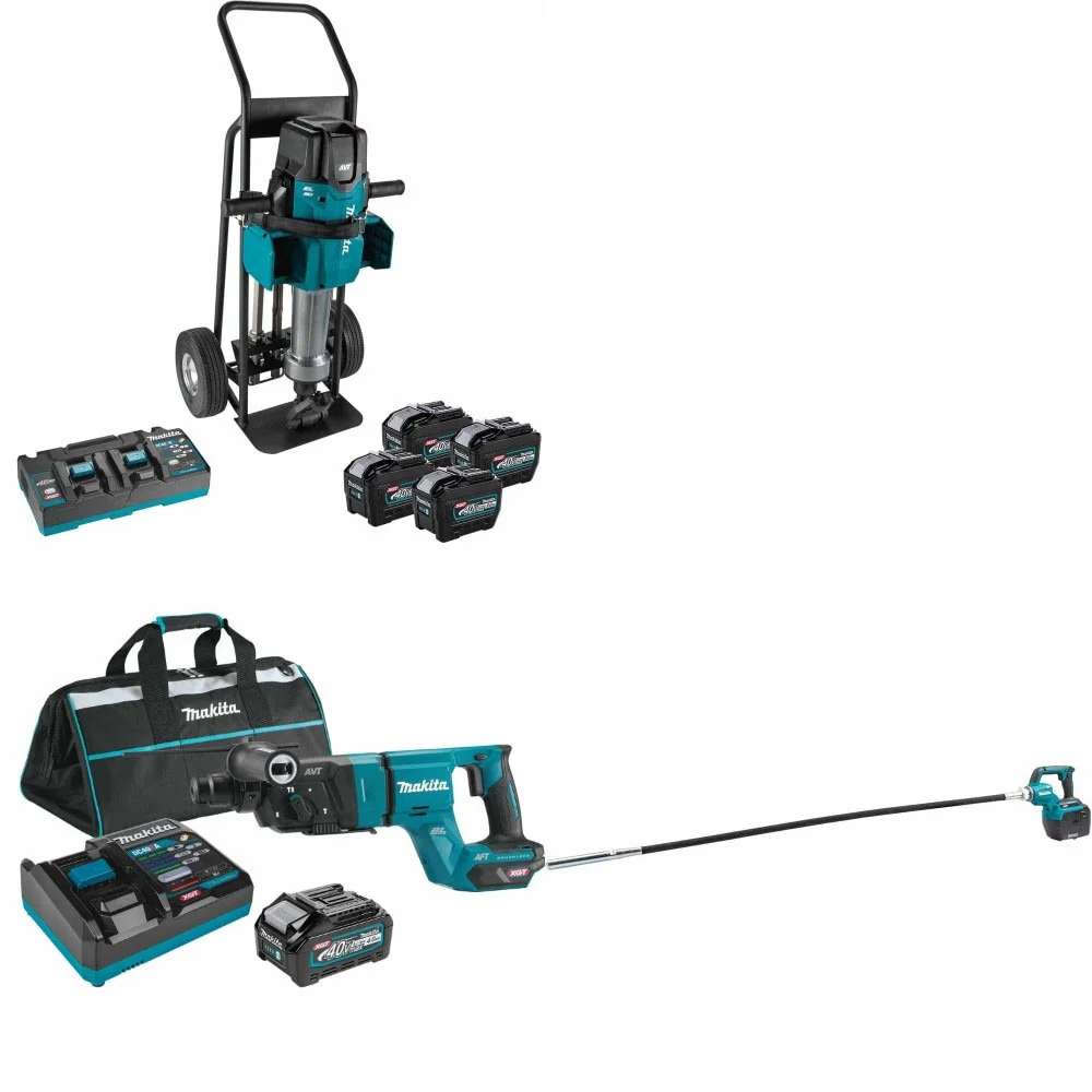 Makita Breaker Hammer Kit W/ FREE Rotary Hammer and FREE Vibrator