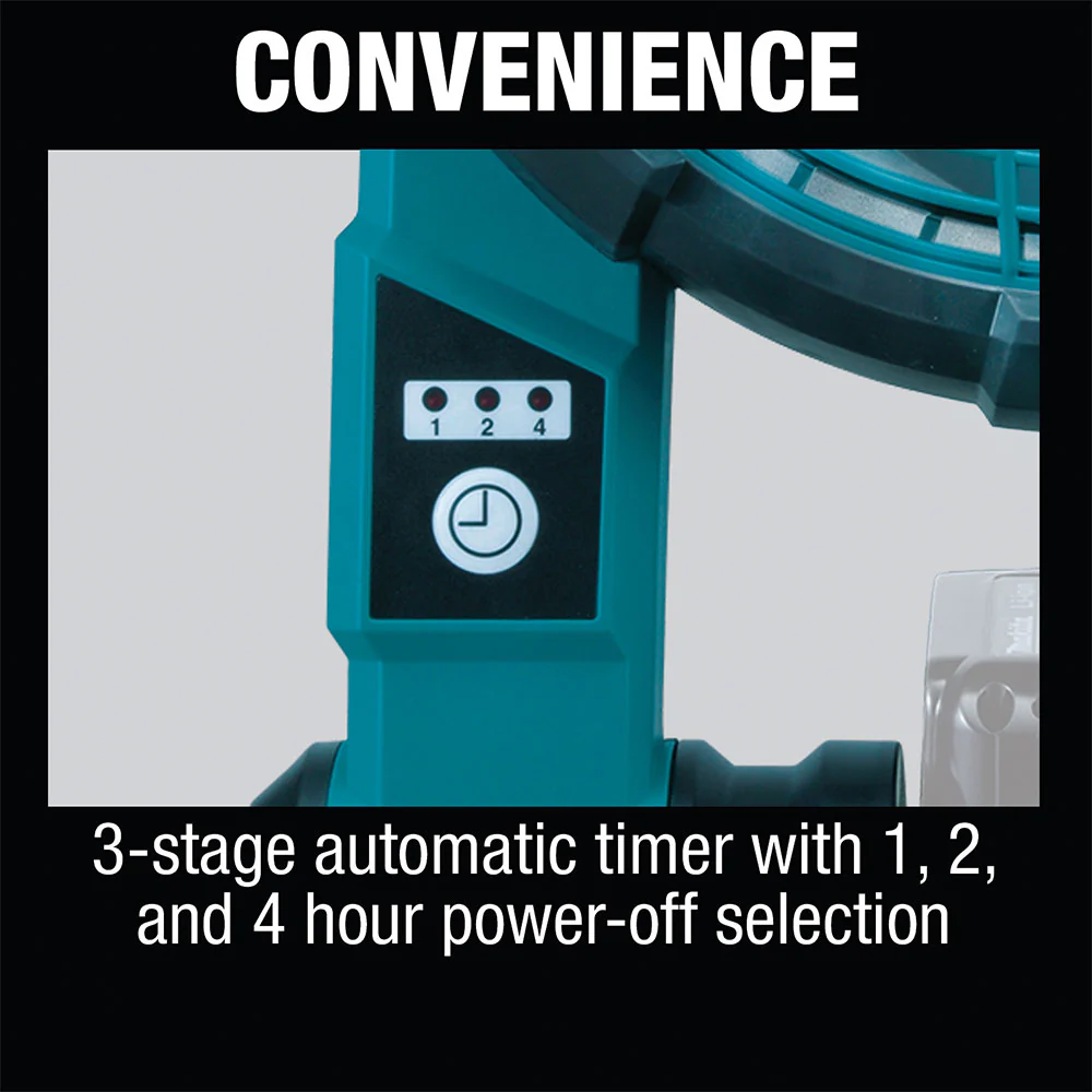 Makita DCF201Z 18V LXT Lithium-Ion Cordless Job Site Fan (Tool only) - Image 3