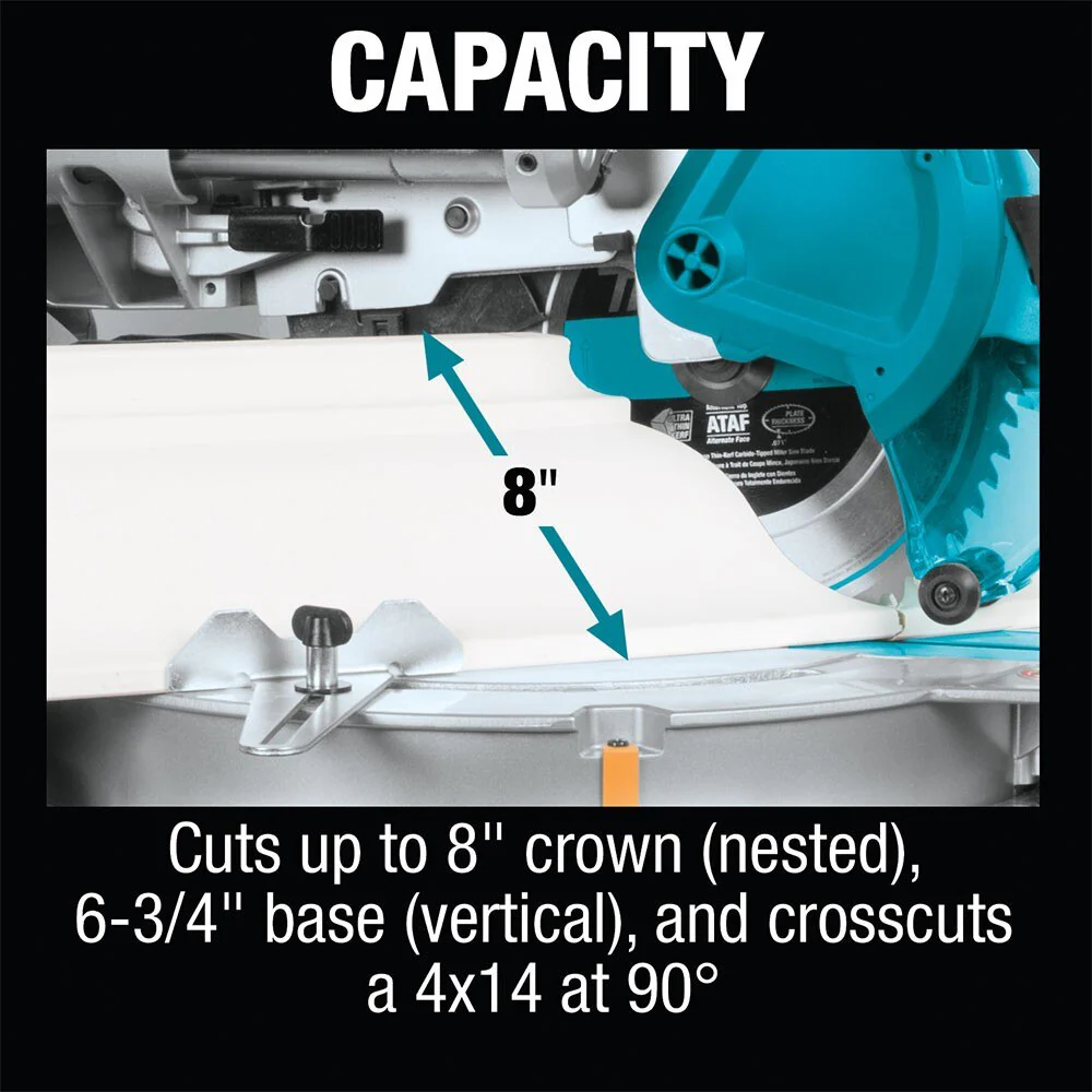 Makita LS1219L 12" Dual-Bevel Sliding Compound Miter Saw, laser - Image 10