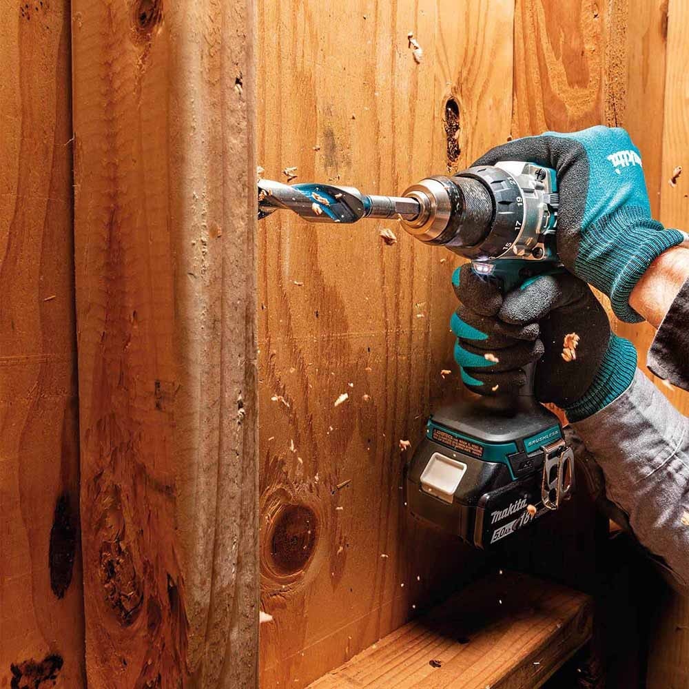 Makita XPH16T 18V LXT Lithium-Ion Compact Brushless Cordless 1/2" Hammer Driver-Drill Kit (5.0Ah) - Image 14