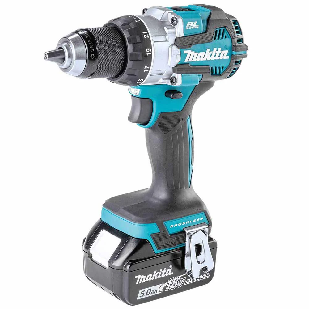 Makita XPH16T 18V LXT Lithium-Ion Compact Brushless Cordless 1/2" Hammer Driver-Drill Kit (5.0Ah) - Image 4