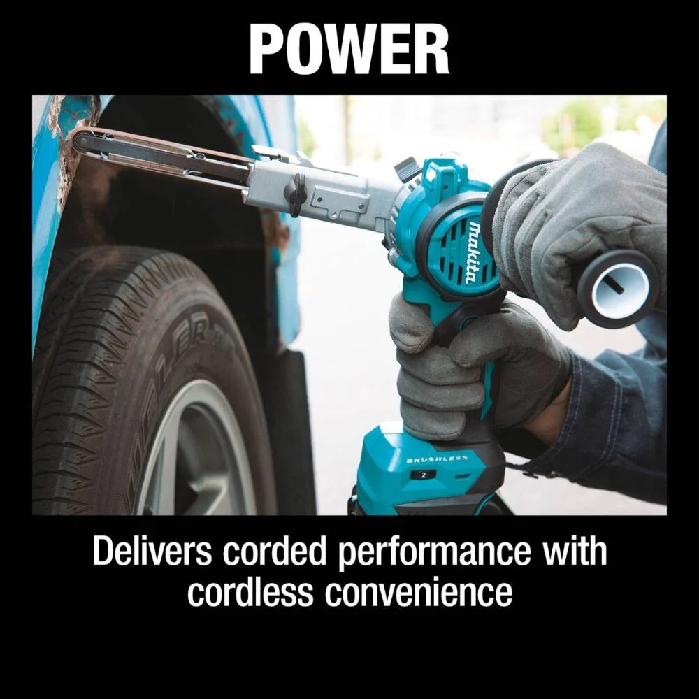 Makita XSB01TJ 18V LXT Lithium-Ion Brushless Cordless 3/8" x 21" Detail Belt Sander Kit, Bag (5.0Ah) - Image 10