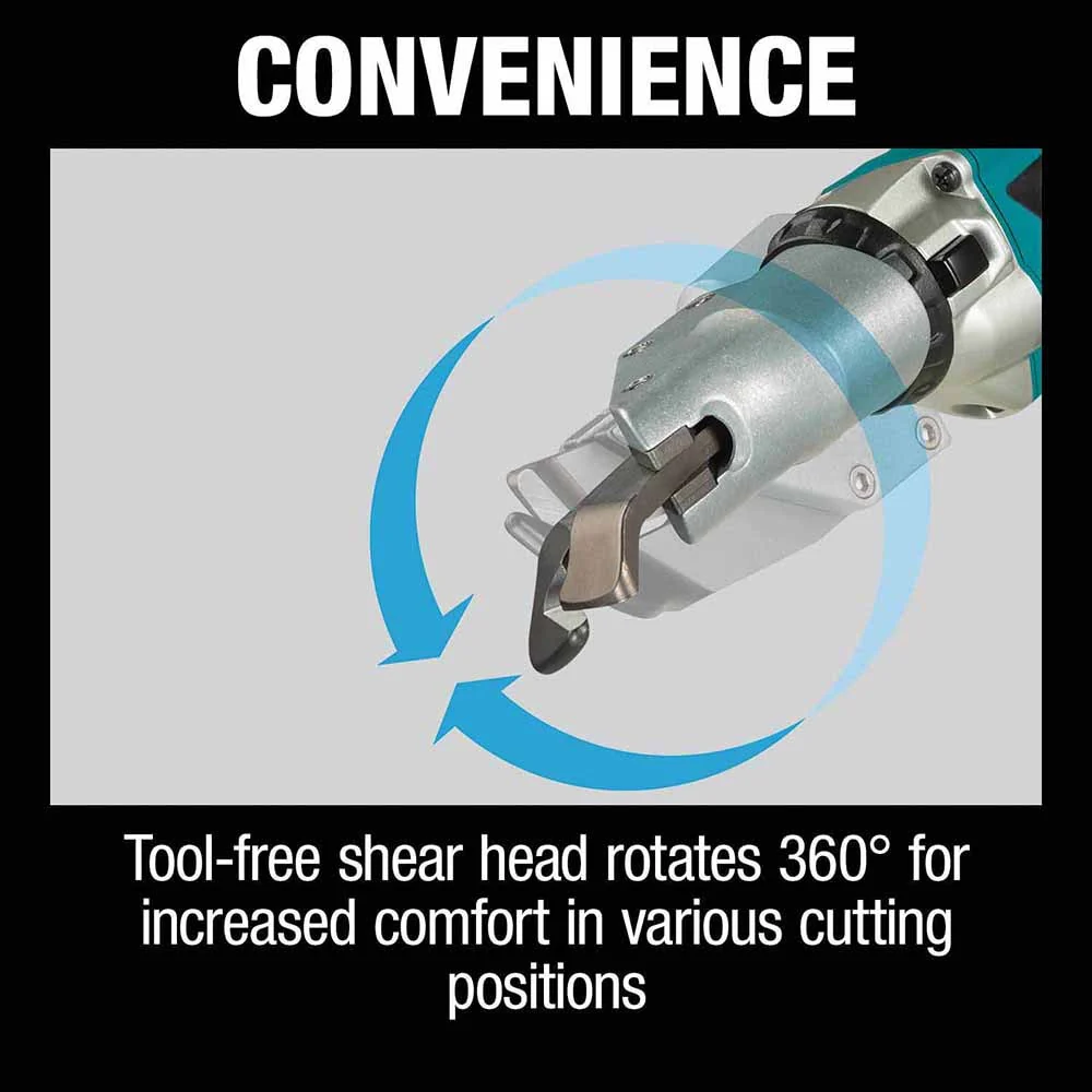 Makita XSJ04Z 18V LXT® Lithium-Ion Brushless Cordless 18 Gauge Offset Shear (Tool Only) - Image 5