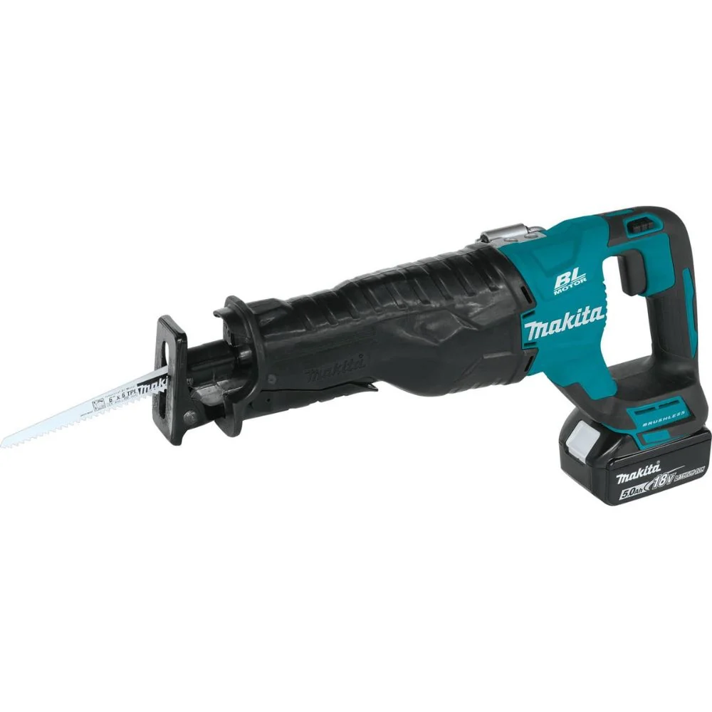 Makita XT707PT 18V LXT Lithium-Ion Brushless Cordless 7 Pc. Combo Kit, XPH14Z, XDT14Z, XRJ05Z, XSH03Z, XAG04Z, XRM06B, DML815, dual port charger, bag (5.0Ah) - Image 3