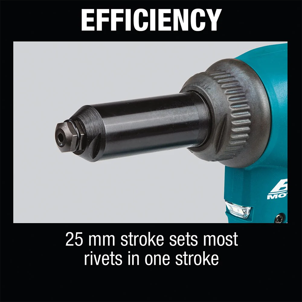 Makita XVR01T 18V LXT Lithium-Ion Brushless Cordless Rivet Tool Kit, 5.0Ah - Image 6