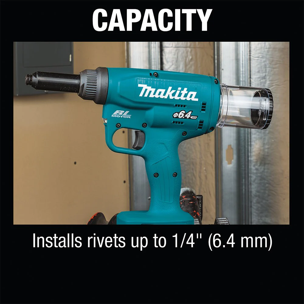 Makita XVR02T 18V LXT Lithium-Ion Brushless Cordless Rivet Tool Kit(5.0Ah) - Image 4
