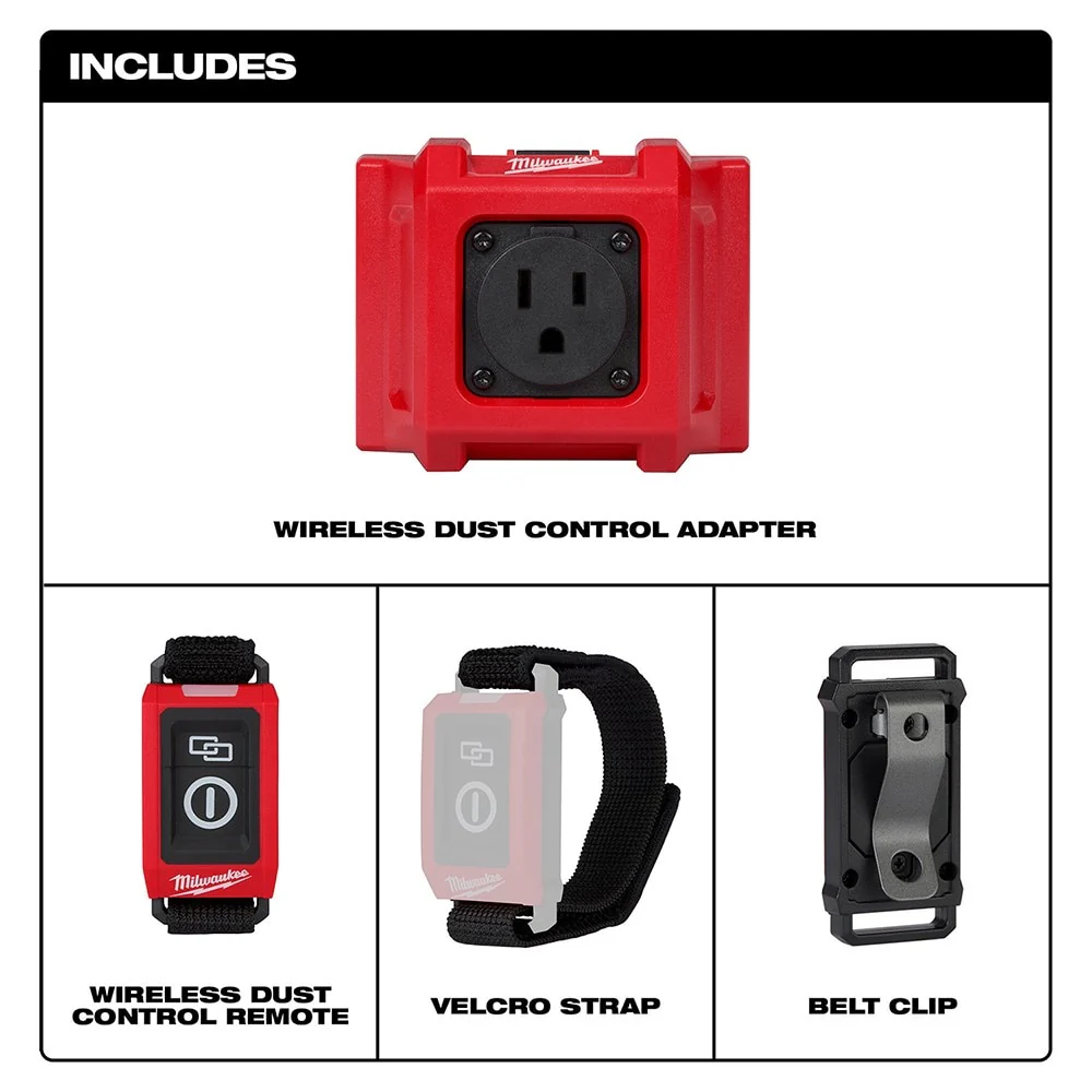 Milwaukee 0950-20 Wireless Dust Control Adapter & Remote Kit - Image 2