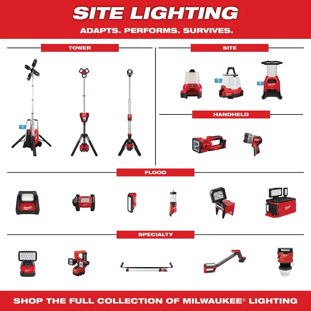 Milwaukee 2146-20 M18 RADIUS LED Compact Site Light with One Key - Image 11