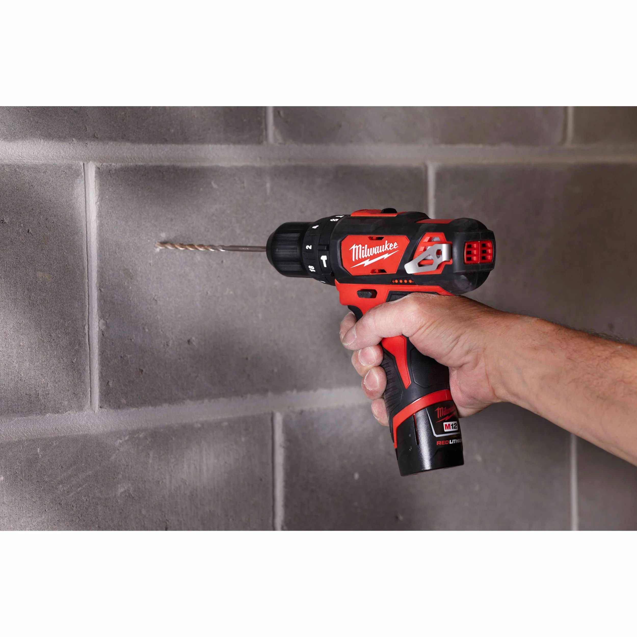 Milwaukee 2408-22 M12 3/8” Hmr Drill/Driver Kit - Image 13