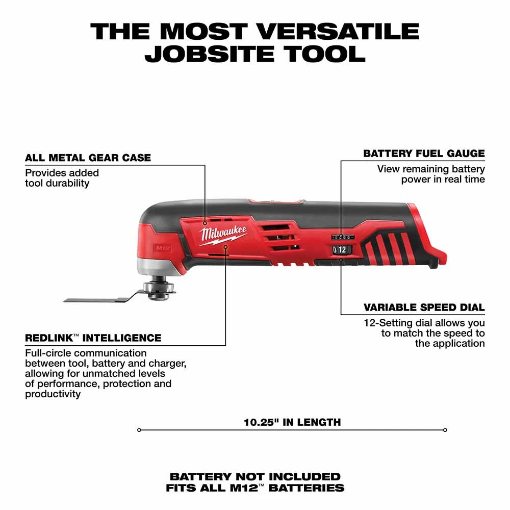 Milwaukee 2426-20 M12 Lithium-Ion Multi-Tool (Bare) - Image 3