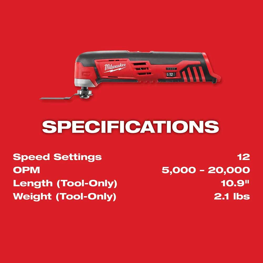 Milwaukee 2426-20 M12 Lithium-Ion Multi-Tool (Bare) - Image 4